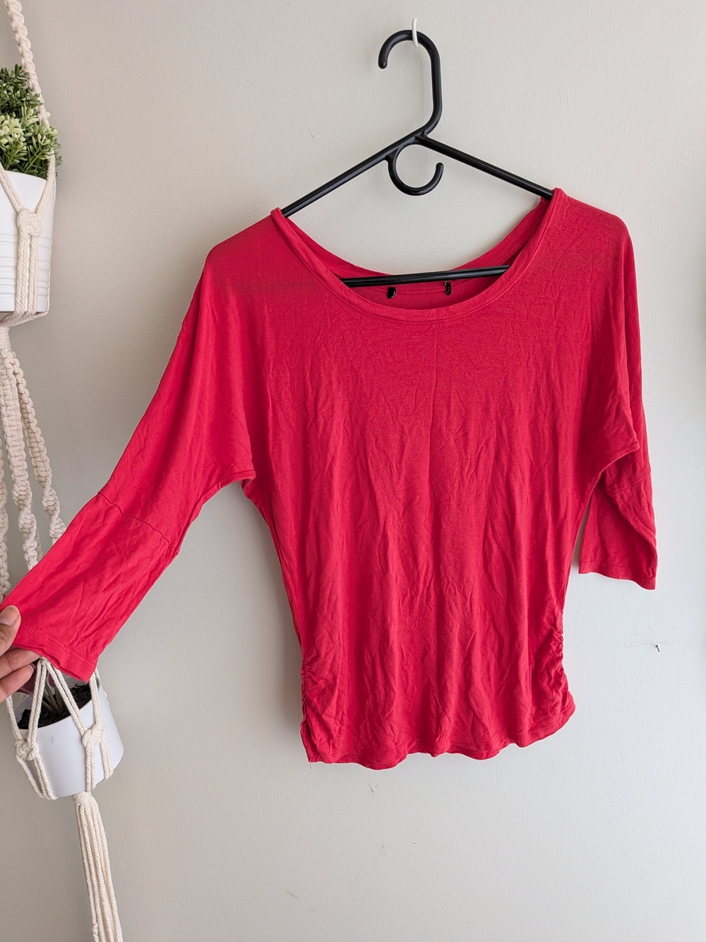 Women's Beautiful Three-Quarter Sleeve Boatneck Top